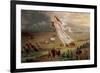 Pioneers Travel West by Rail and Wagon-null-Framed Premium Giclee Print