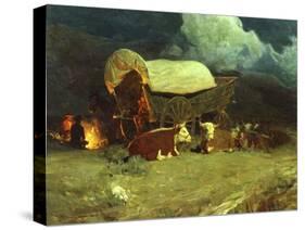 Pioneers-Frank Tenney Johnson-Stretched Canvas