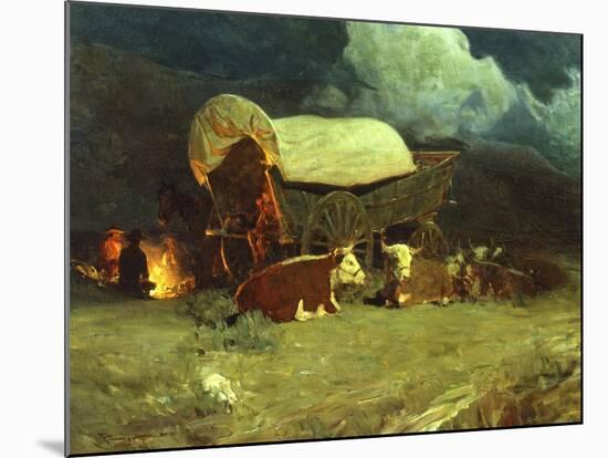 Pioneers-Frank Tenney Johnson-Mounted Art Print