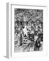 Pious Moslems Gathered at the 'Durbar of God, Mecca, Saudi Arabia, 1922-null-Framed Giclee Print