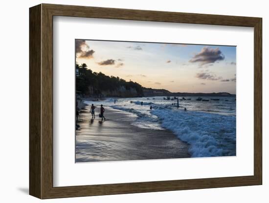 Pipa Beach at Sunset, Rio Grande Do Norte, Brazil, South America-Michael Runkel-Framed Photographic Print