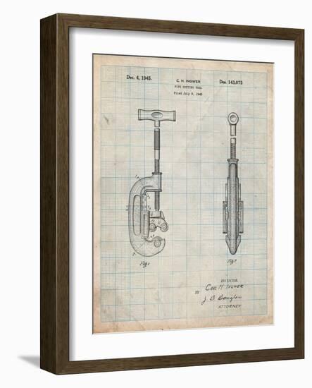 Pipe Cutting Tool Patent-Cole Borders-Framed Art Print