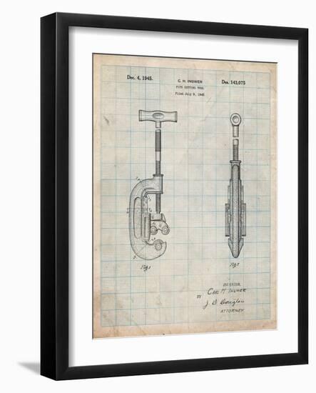 Pipe Cutting Tool Patent-Cole Borders-Framed Art Print