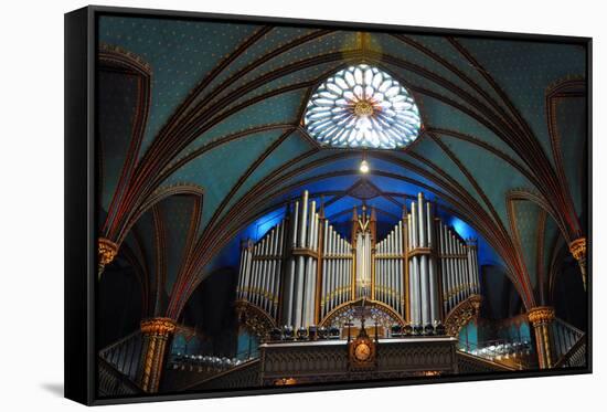 Pipe Organ of Montreal Notre-Dame Basilica (French: Basilique Notre-Dame De Montreal), Montreal, Qu-jiawangkun-Framed Stretched Canvas