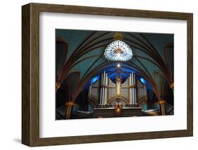 Pipe Organ of Montreal Notre-Dame Basilica (French: Basilique Notre-Dame De Montreal), Montreal, Qu-jiawangkun-Framed Photographic Print