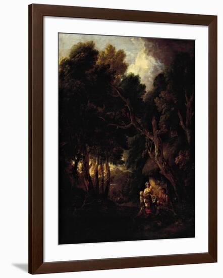 Pipe-Smoking Farmer Outside Doorway of His Cabin-Thomas Gainsborough-Framed Giclee Print