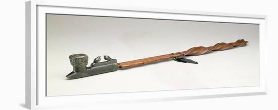 Pipe Stem, Chippewa, C.1850 (Wood and Metal)-American-Framed Premium Giclee Print