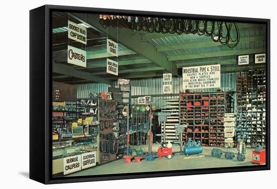 Pipe Supply Store-null-Framed Stretched Canvas