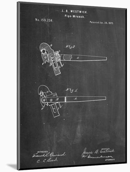 Pipe Wrench Tool Patent-null-Mounted Art Print