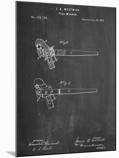 Pipe Wrench Tool Patent-null-Mounted Art Print