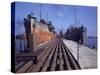 Pipeline Running to Loading Pier at Oil Refinery-Dmitri Kessel-Stretched Canvas