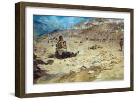 Piper George Findlater (1872-1942) of the Gordon Highlanders Earning the Victoria Cross at Dargai…-Edward Matthew Hale-Framed Giclee Print