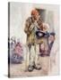 Piper in Brittany 1905-Mortimer Menpes-Stretched Canvas