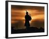 Piper William Bill Millin Playing Bagpipes, Normandy Beach-null-Framed Photographic Print