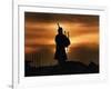 Piper William Bill Millin Playing Bagpipes, Normandy Beach-null-Framed Photographic Print