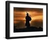 Piper William Bill Millin Playing Bagpipes, Normandy Beach-null-Framed Photographic Print