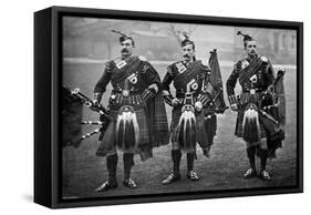 Pipers of the 1st Scots Guards, 1896-Gregory & Co-Framed Stretched Canvas