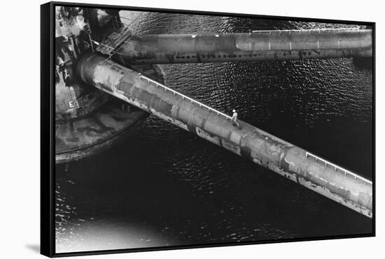 Pipes of an Oil Drilling Platform-null-Framed Stretched Canvas