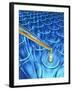 Pipette Dripping Liquid into Test Tubes-Matthias Kulka-Framed Giclee Print