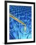 Pipette Dripping Liquid into Test Tubes-Matthias Kulka-Framed Giclee Print