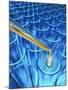 Pipette Dripping Liquid into Test Tubes-Matthias Kulka-Mounted Giclee Print