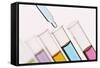 Pipetting Liquid Into Test Tubes-Kevin Curtis-Framed Stretched Canvas