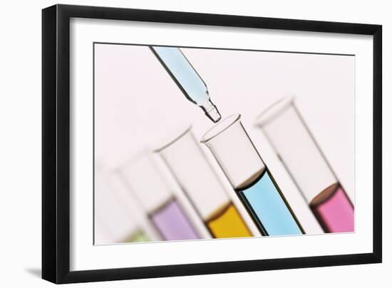 Pipetting Liquid Into Test Tubes-Kevin Curtis-Framed Photographic Print