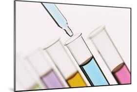 Pipetting Liquid Into Test Tubes-Kevin Curtis-Mounted Photographic Print