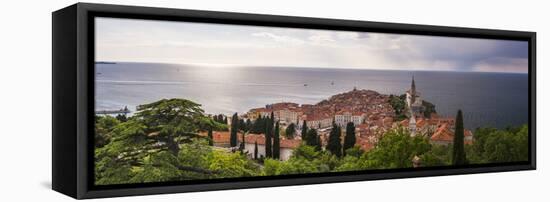 Piran and the Mediterranean Sea-Matthew Williams-Ellis-Framed Stretched Canvas