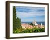 Piran, Primorska, Slovenia. Overeall view of the town and of St. George's cathedral from the Tow...-null-Framed Photographic Print