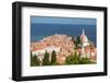 Piran, Primorska, Slovenia. Overeall view of the town and of St. George's cathedral from the Tow...-null-Framed Photographic Print