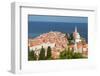 Piran, Primorska, Slovenia. Overeall view of the town and of St. George's cathedral from the Tow...-null-Framed Photographic Print