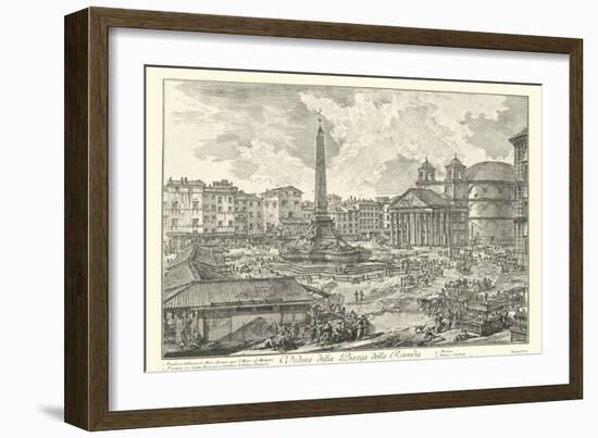 Piranesi View of Rome V natural-Giovanni Battista Piranesi-Framed Art Print