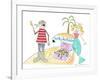 Pirate and Mermaid-Effie Zafiropoulou-Framed Giclee Print