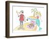 Pirate and Mermaid-Effie Zafiropoulou-Framed Giclee Print