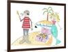 Pirate and Mermaid-Effie Zafiropoulou-Framed Premium Giclee Print