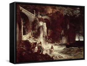 Pirate Assault on a Coastal Fort, 1872-Arnold Bocklin-Framed Stretched Canvas