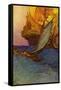 Pirate attack on a galleon-Howard Pyle-Framed Stretched Canvas