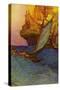 Pirate attack on a galleon-Howard Pyle-Stretched Canvas