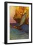 Pirate attack on a galleon-Howard Pyle-Framed Giclee Print