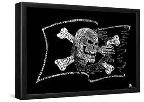 Pirate Captains Text Poster-null-Framed Poster