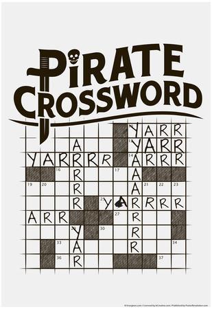  Pirate Crossword Poster Snorg Tees AllPosters