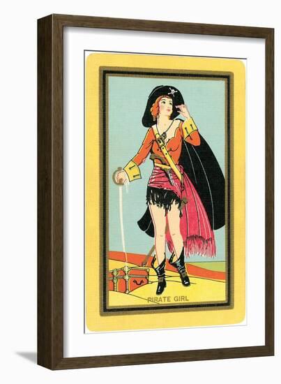 Pirate Girl Card-null-Framed Giclee Print