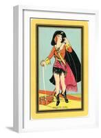 Pirate Girl Card-null-Framed Giclee Print