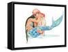 Pirate holding Mermaid-sylvia pimental-Framed Stretched Canvas