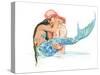 Pirate holding Mermaid-sylvia pimental-Stretched Canvas