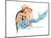 Pirate holding Mermaid-sylvia pimental-Mounted Art Print
