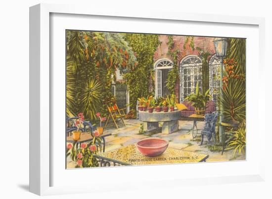 Pirate House Garden, Charleston, South Carolina-null-Framed Art Print