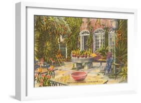 Pirate House Garden, Charleston, South Carolina-null-Framed Art Print