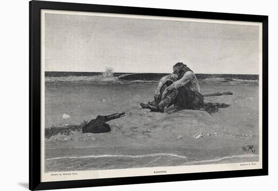 Pirate is Dumped by His Companions-Howard Pyle-Framed Photographic Print